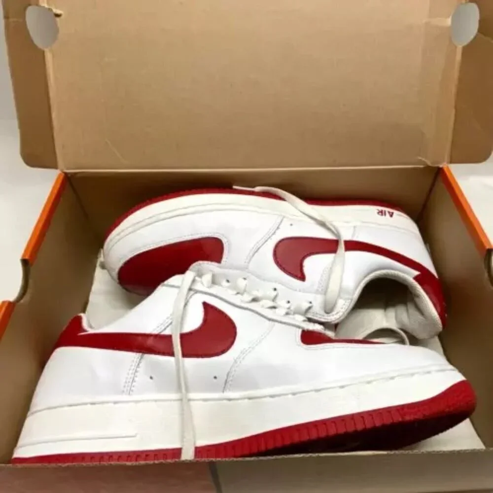 Nike Air Force 1 Men's 10 White Red Low '82 Limited 306353-161 Rare 2003 Y2K Vtg